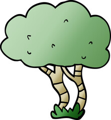 cartoon doodle tree