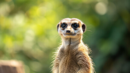 Fototapeta premium Portrait of a meerkat in its natural habitat.