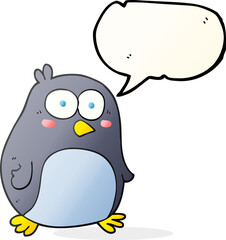 speech bubble cartoon penguin