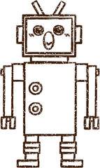 Robot Charcoal Drawing