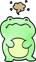 cartoon doodle frog