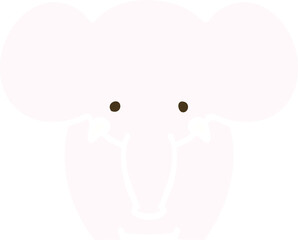 quirky hand drawn cartoon elephant