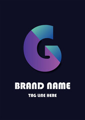 professional g logo type template