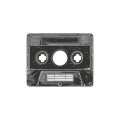Classic cassette flat vector design