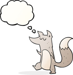 thought bubble cartoon little wolf