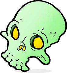 cartoon spooky skull