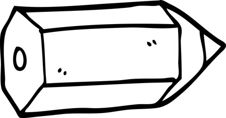 line drawing cartoon colored pencil