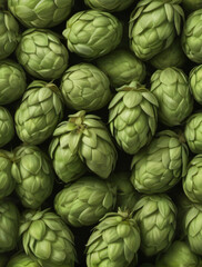 Fototapeta premium Photo Of Handdrawn Hops, Flavoring And Stability Agent In Beer.