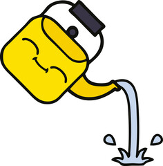 cute cartoon pouring kettle