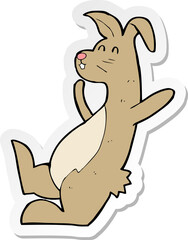 sticker of a cartoon hare