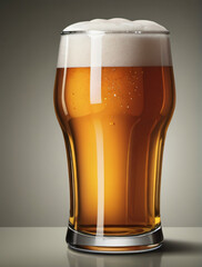 Photo Of Pint Of Beer In A Glass, Illustration.