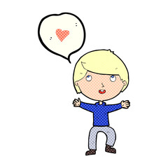cartoon man in love