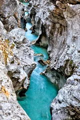 Fototapeten The Great gorges of the river Soča, near Bovec, Triglav national park, Slovenia © Simon Kovacic