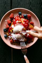 Turkish borek rolls with spinach and cheese on the white plate. A traditional Turkish pastry, Turkish name; rulo borek or sigara boregi.
