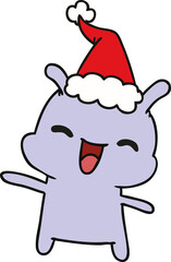 christmas cartoon of kawaii alien