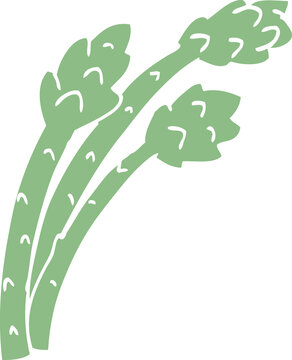 Naklejki cartoon doodle asparagus plant