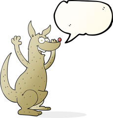 Obraz na płótnie Canvas speech bubble cartoon kangaroo