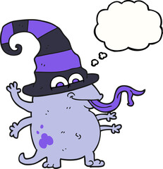 thought bubble cartoon halloween alien