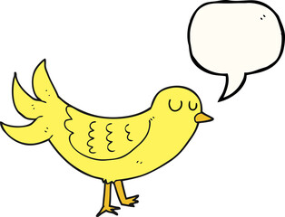 speech bubble cartoon bird