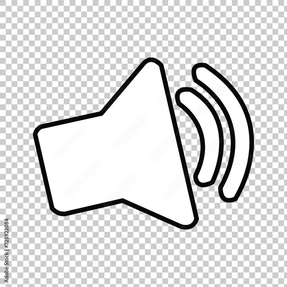 Poster speaker icon vector. volume icon vector. loudspeaker icon vector. sound symbol. vector illustration.