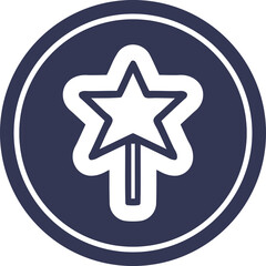 Obraz premium magic wand circular icon