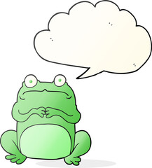 speech bubble cartoon nervous frog