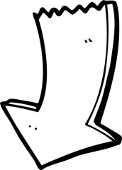 cartoon pointing arrow