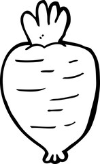 cartoon root vegetable