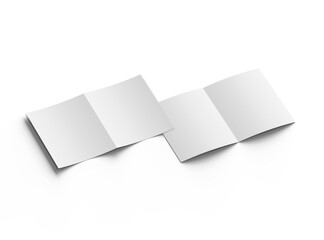 Blank Half Fold US letter brochure render on transparent background