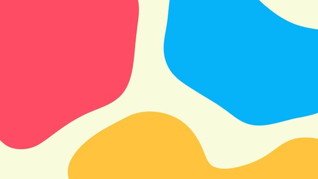 Colorful wiggly irregular shape abstract background animation