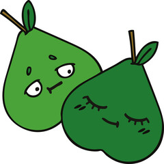 cute cartoon pears