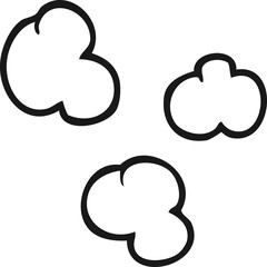 black and white cartoon smoke clouds