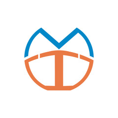 Initial Letter V T Logo Vector Design
