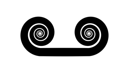 Decorative Double-Ended Euler Spiral Motif