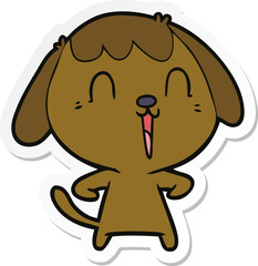 Fototapeta premium sticker of a cute cartoon dog