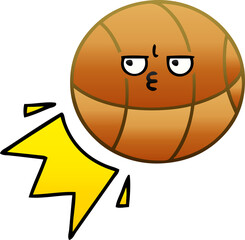 gradient shaded cartoon basketball