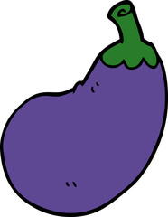 cartoon doodle eggplant