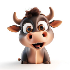 Fototapeta premium cute cartoon bull