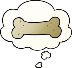 cartoon illustration drawing and thought bubble in smooth gradient style