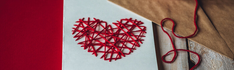 Concept of handmade simple holiday surprised for Saint Valentine's Day or Mother's Day. Easy to do...