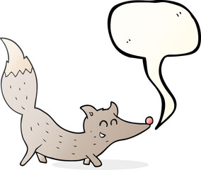 speech bubble cartoon little wolf