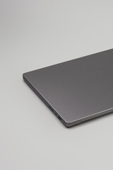 Mockup with laptop on gray background