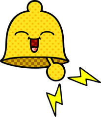 comic book style cartoon ringing bell