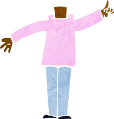 cartoon body with raised hand  (mix and match cartoons or add own photos)