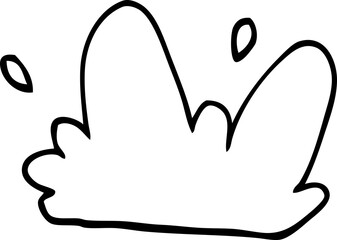 line drawing cartoon water splash