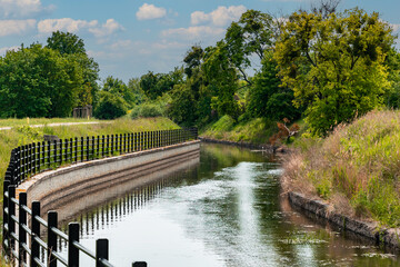 Rural canal and fields in Holland