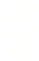 Christmas Elephant Chalk Drawing