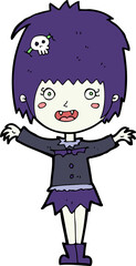 cartoon happy vampire girl