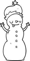 cartoon christmas snowman