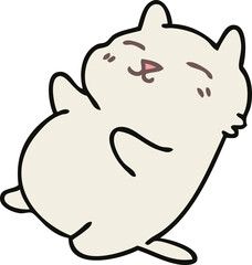 quirky hand drawn cartoon cat